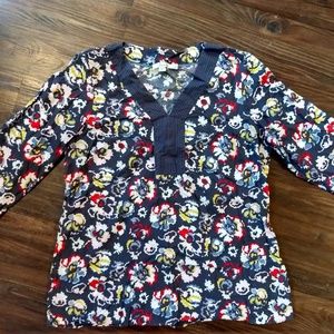 Boden 3/4 Sleeve Floral Top